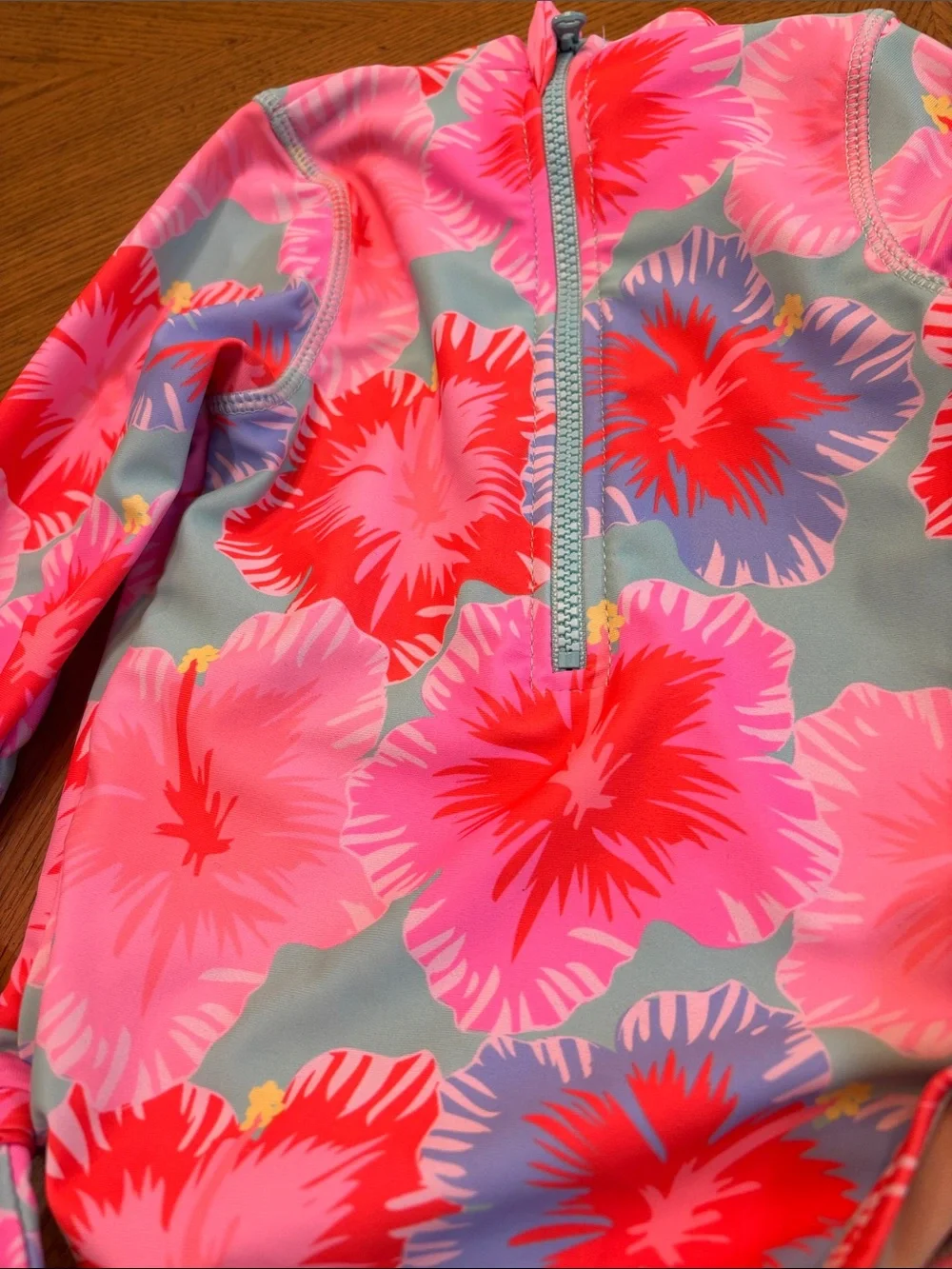 Shade critters - palm beach Long-Sleeve Floral One-Piece Swimsuit - Pink Multi